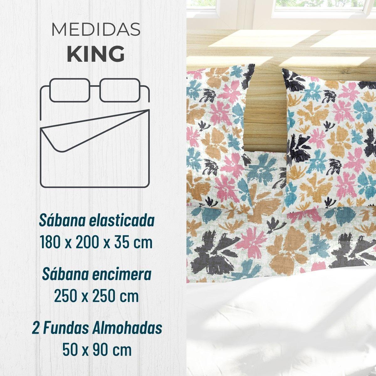 Sabanas Juego King  + 2 Funda Almohada-2