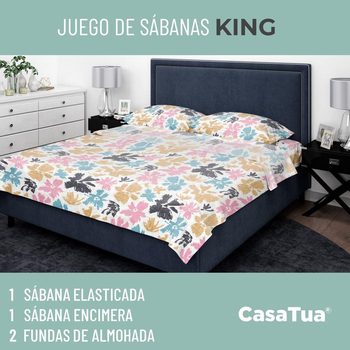 Sabanas Juego King  + 2 Funda Almohada-1
