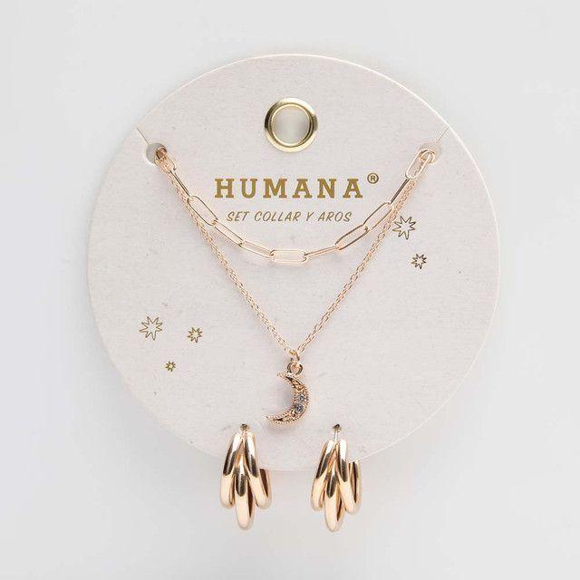 Set Collar y Aro Dorado Juntos Humana-1