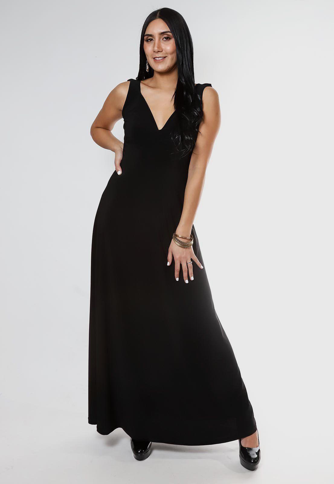 Vestido Celeste Negro-0