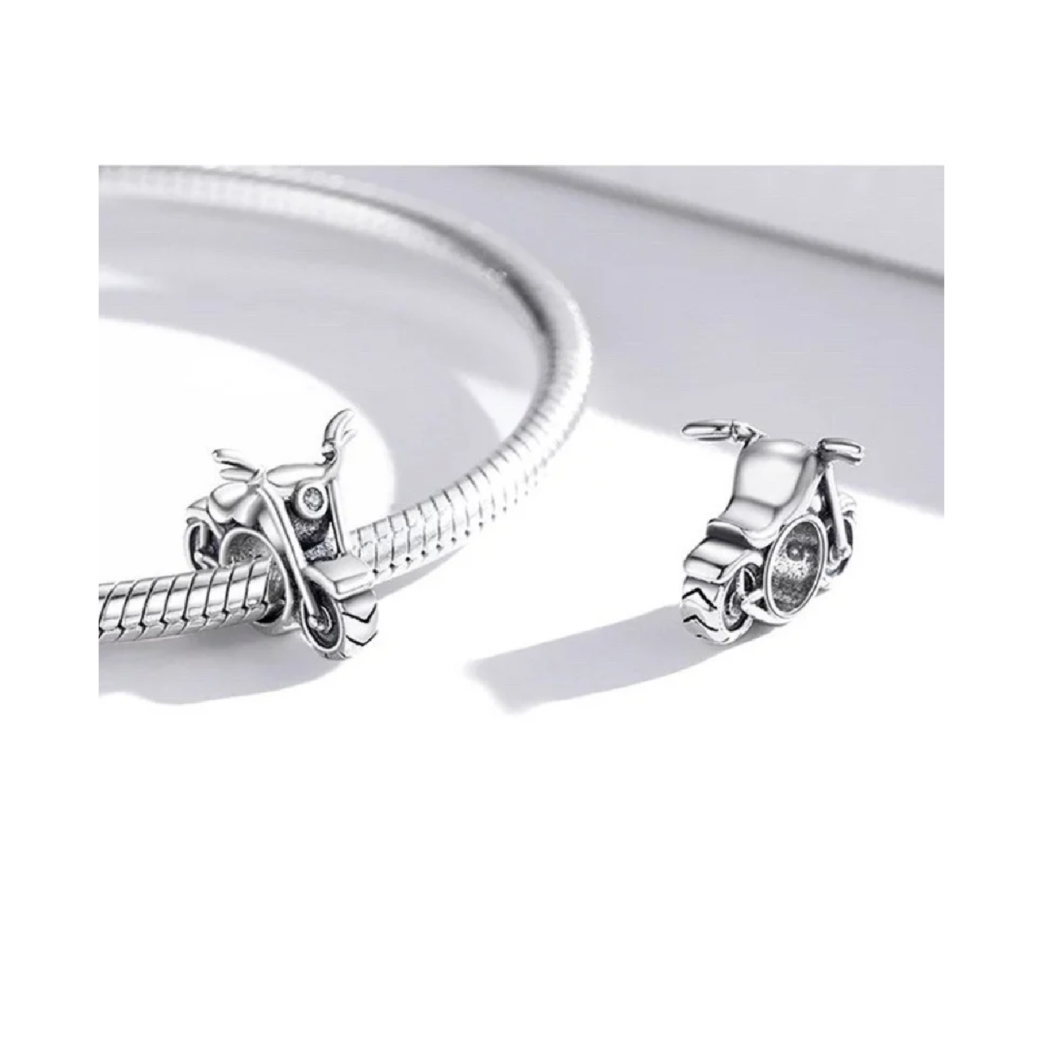 Charm Motocicleta en Plata Fina 925 SILVER HEART-1