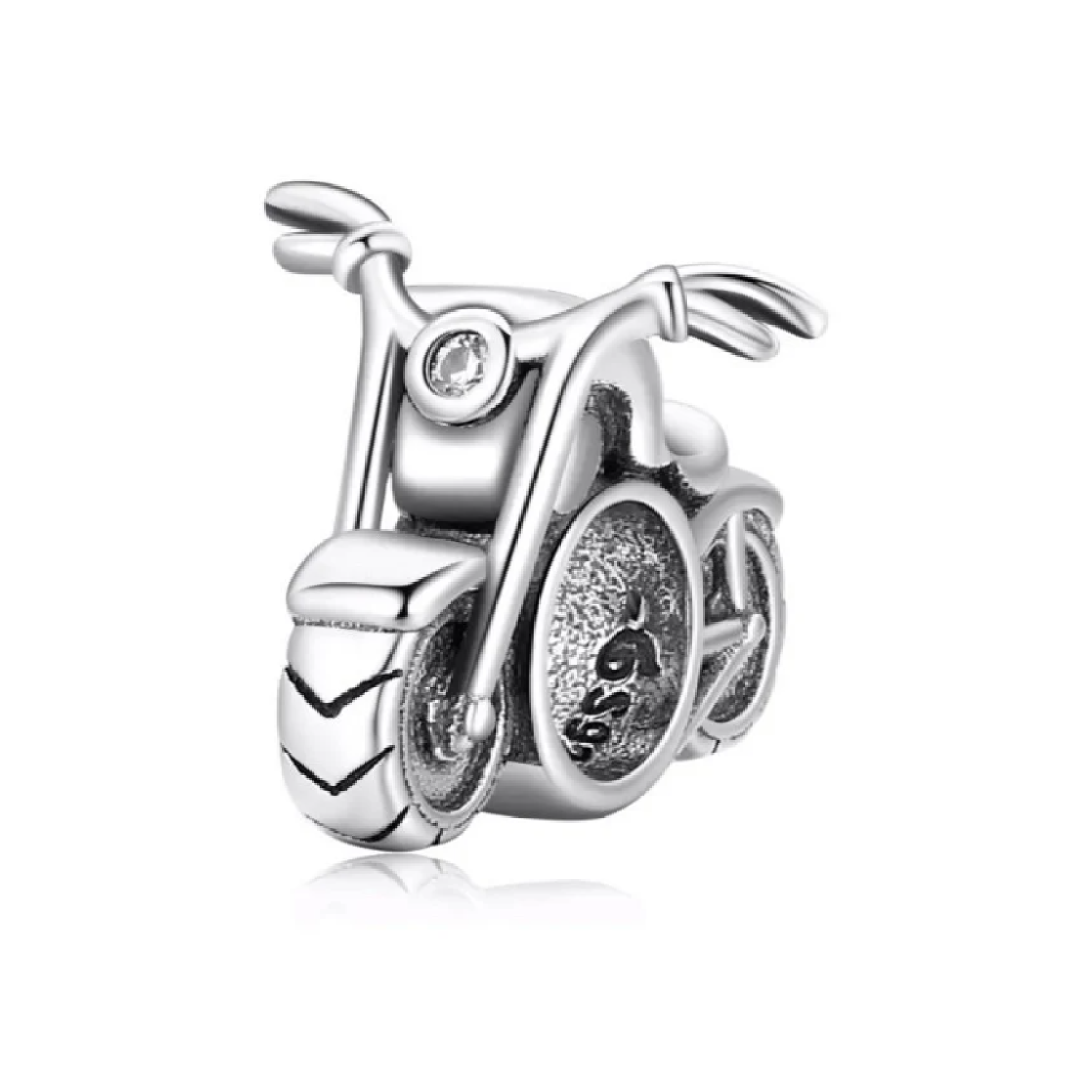 Charm Motocicleta en Plata Fina 925 SILVER HEART-0