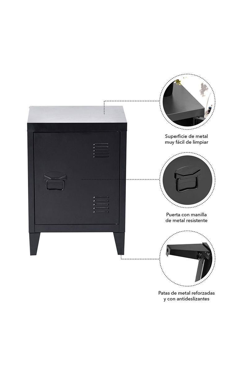 Velador Locker II Negro-4