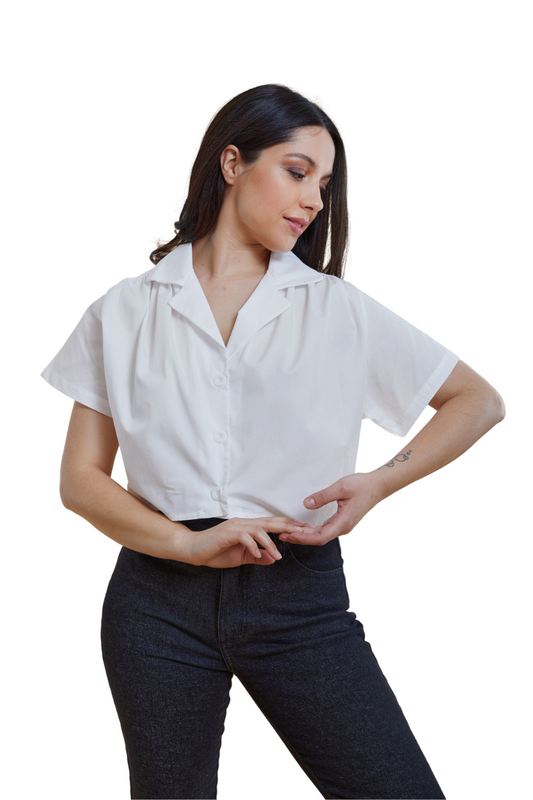 Blusa Crop Lou Blanca-1