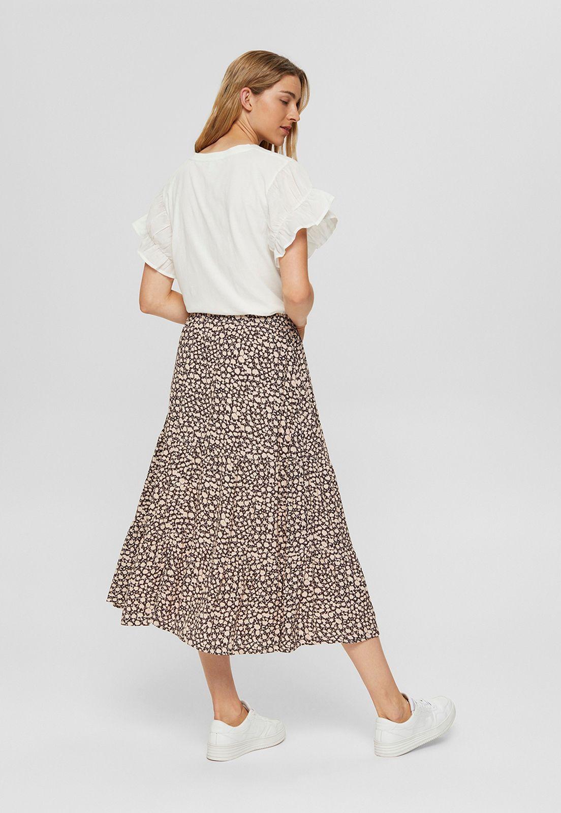 Falda Midi Estampada Esprit-1