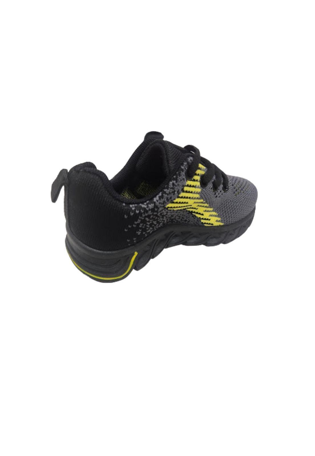 Zapatilla Deportiva Gris Amarillo Unisex-1