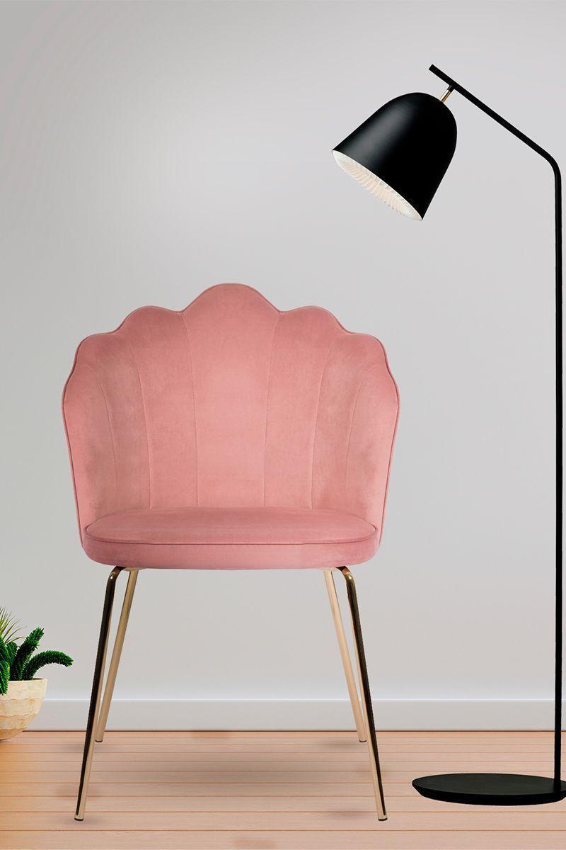 Pack 2 Sillas de Comedor de Terciopelo Rosa-37