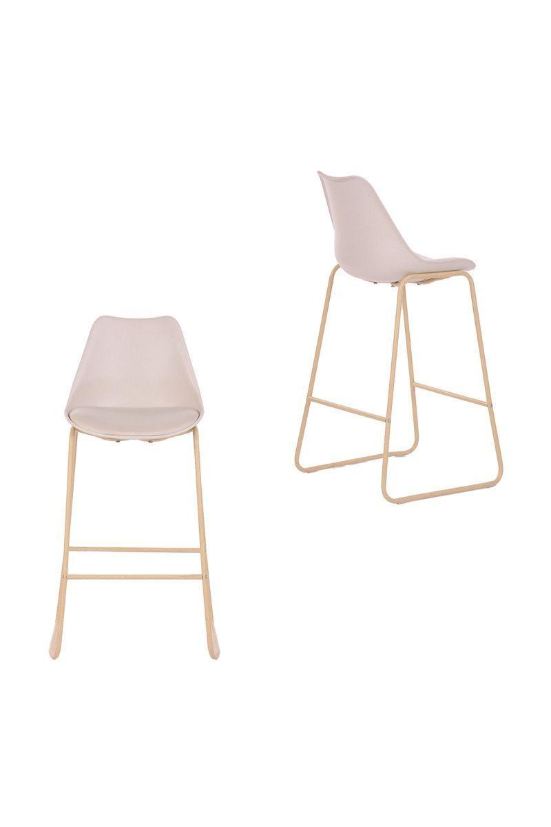 Pack 2 Sillas de Bar Berlin Beige-3