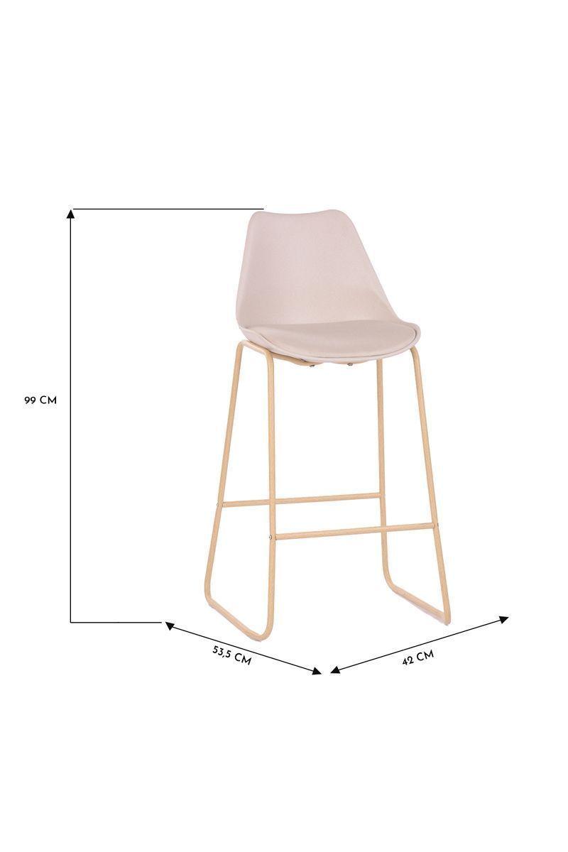 Pack 2 Sillas de Bar Berlin Beige-2