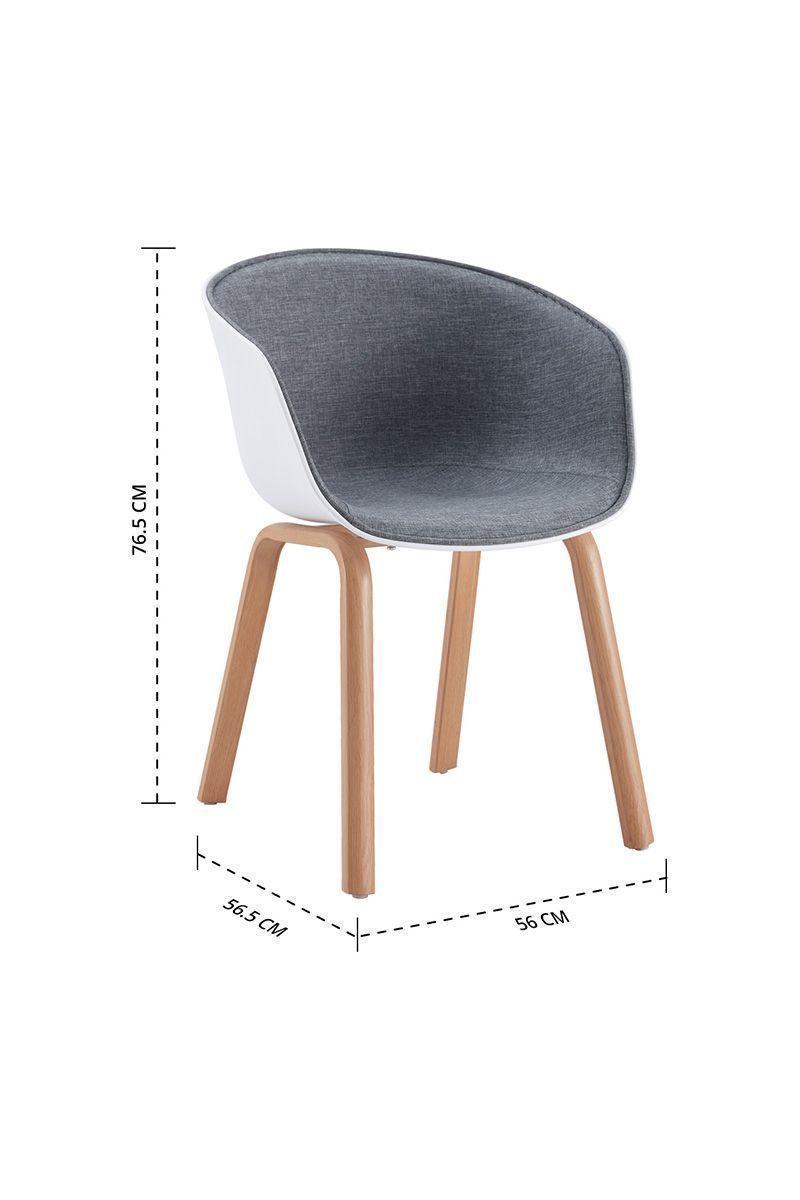 Pack 4 Silla de Comedor Sitial Adeline Gris-2