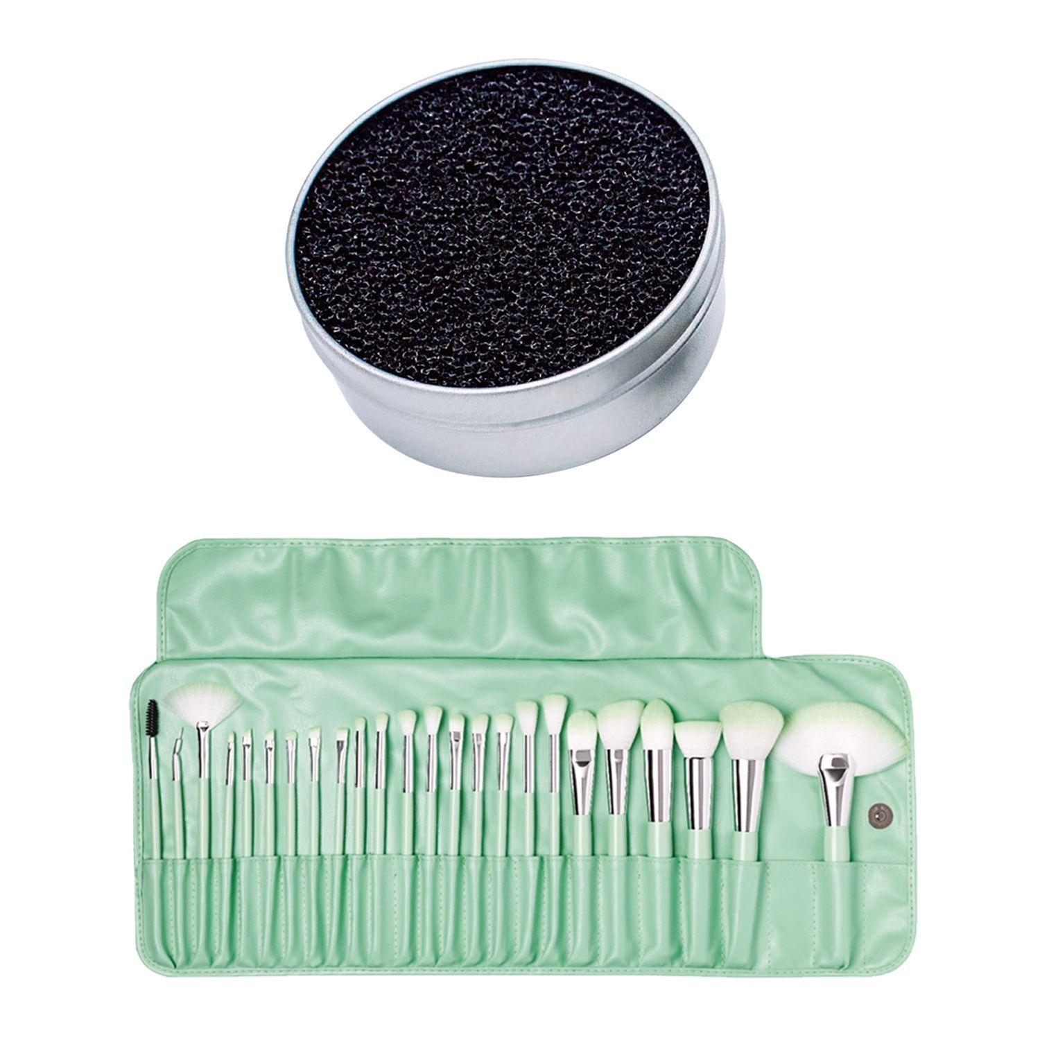Pack Limpiador y Mantenedor De Brochas + Set 24 Brochas Pastel Lime Party de Beauty Creations-0