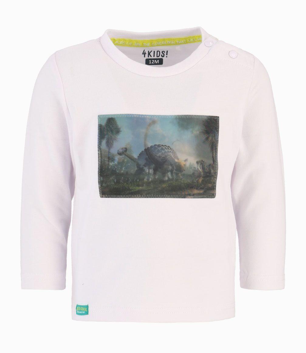 Polera Con Imagen Estampada Bebé Niño Algodón Blanco 4 Kids-0