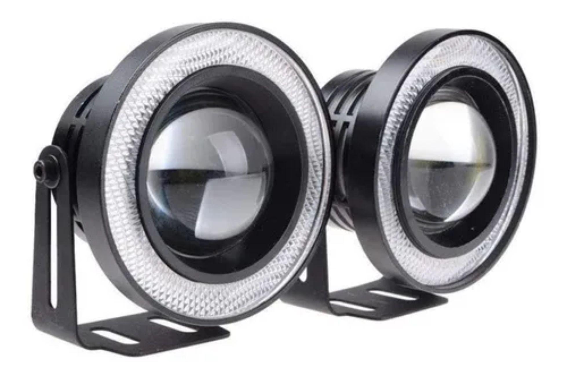 Foco Luz Antiniebla Auto Led Niebla Luz Cob Halo Ángel-2