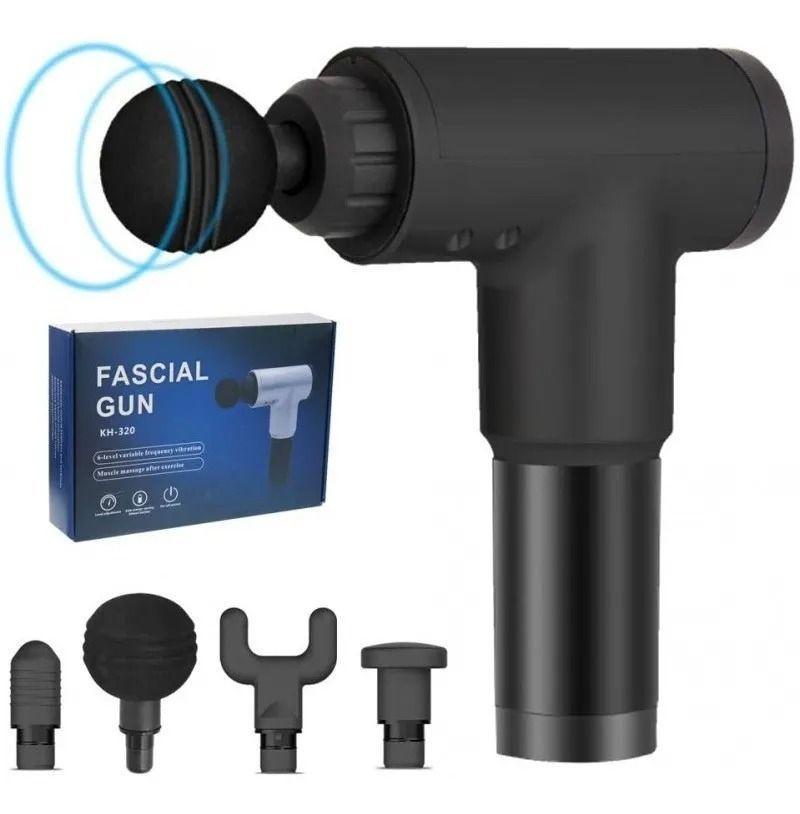 Pistola Masajeadora Muscular 4 Cabezales Recargable-3