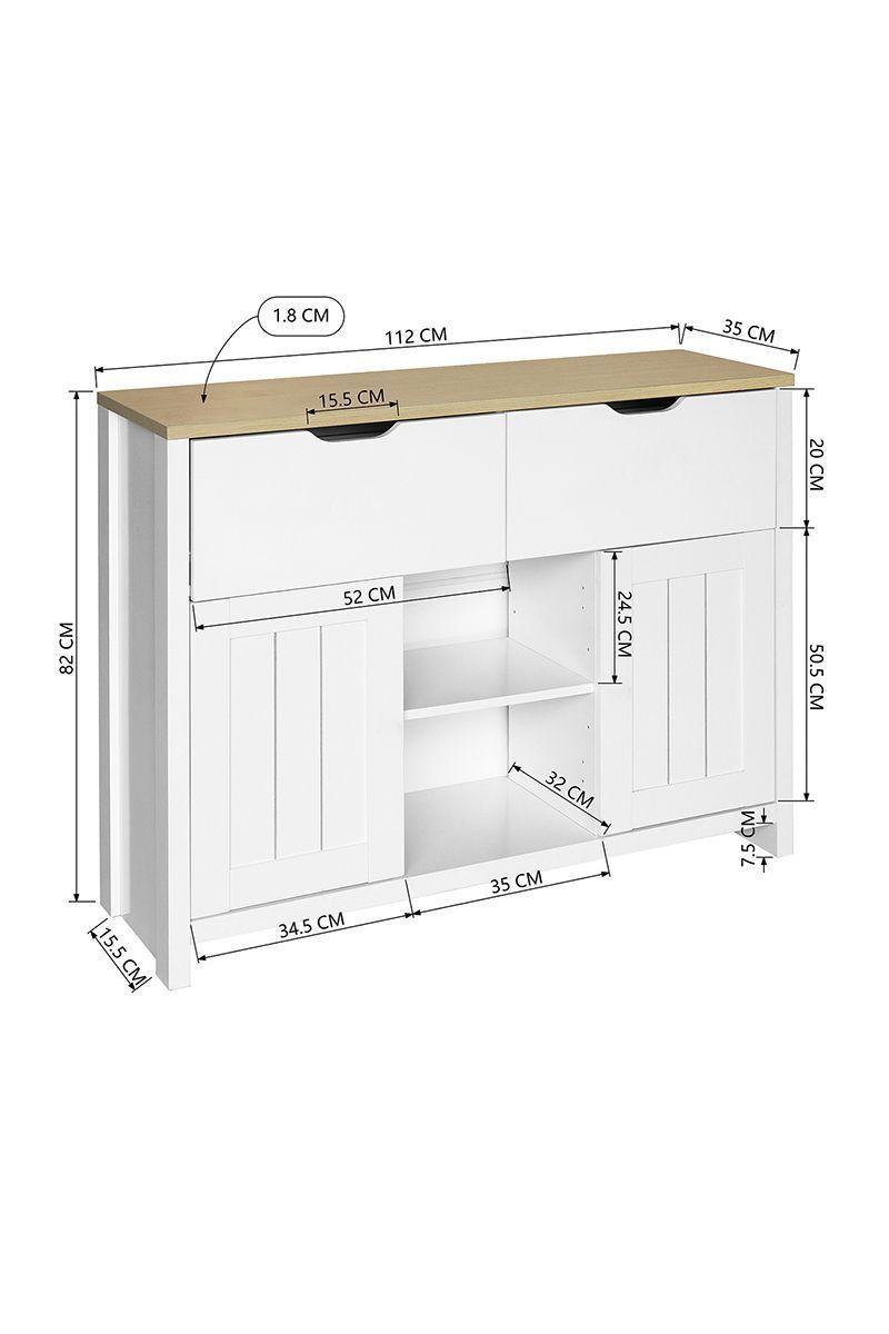 Buffet con 3 niveles Grazia Blanco-2