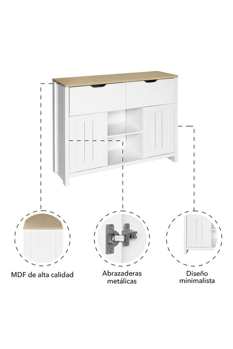 Buffet con 3 niveles Grazia Blanco-4