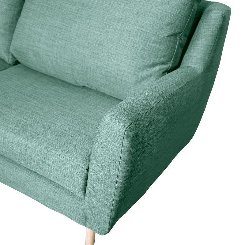 Sofá Lenora Felpa Verde 2C-2