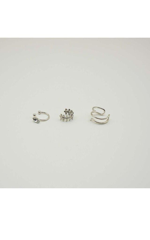 Aros Set Leafs Plateados i-D-0