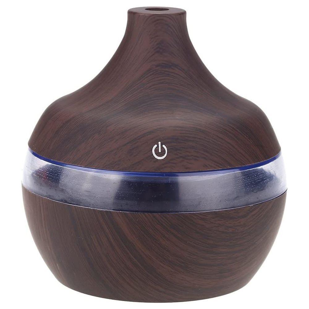 Humidificador Purificador Difusor de Aroma Ultrasonico Madera Oscuro-0