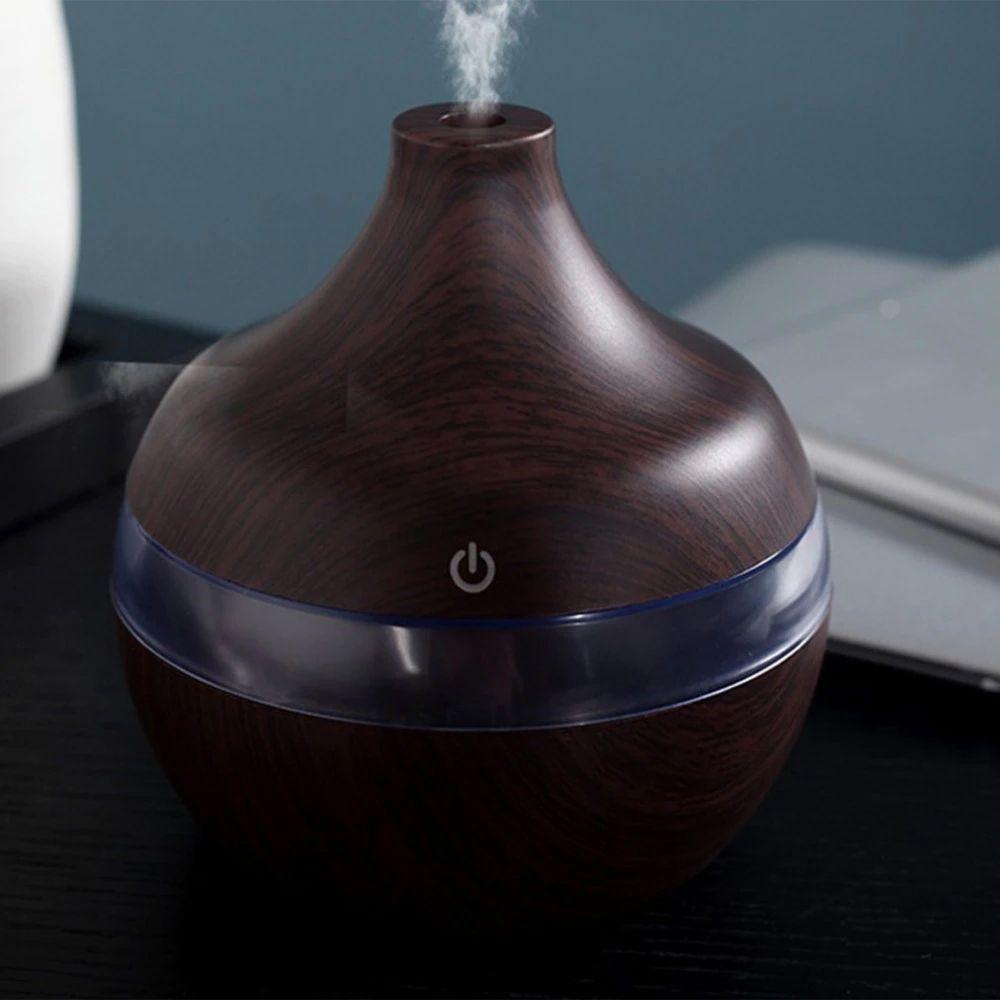 Humidificador Purificador Difusor de Aroma Ultrasonico Madera Oscuro-6