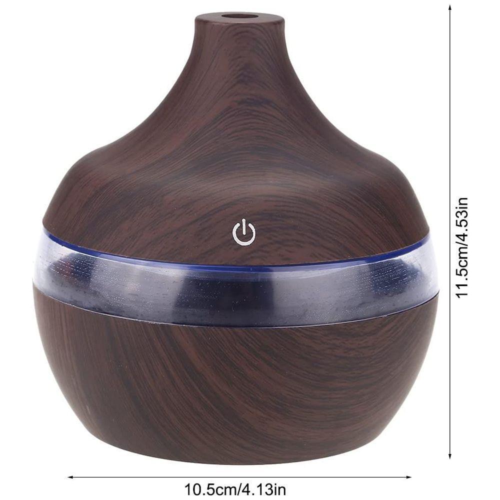 Humidificador Purificador Difusor de Aroma Ultrasonico Madera Oscuro-1