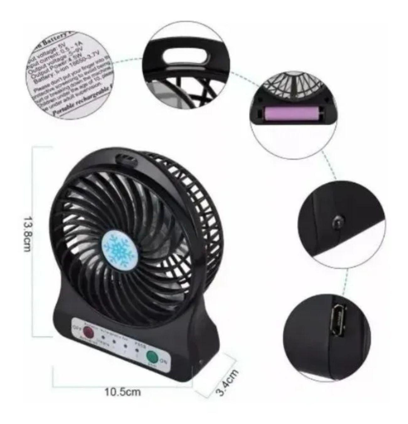 Mini Ventilador Recargable Portatil Para Uso Usb-1