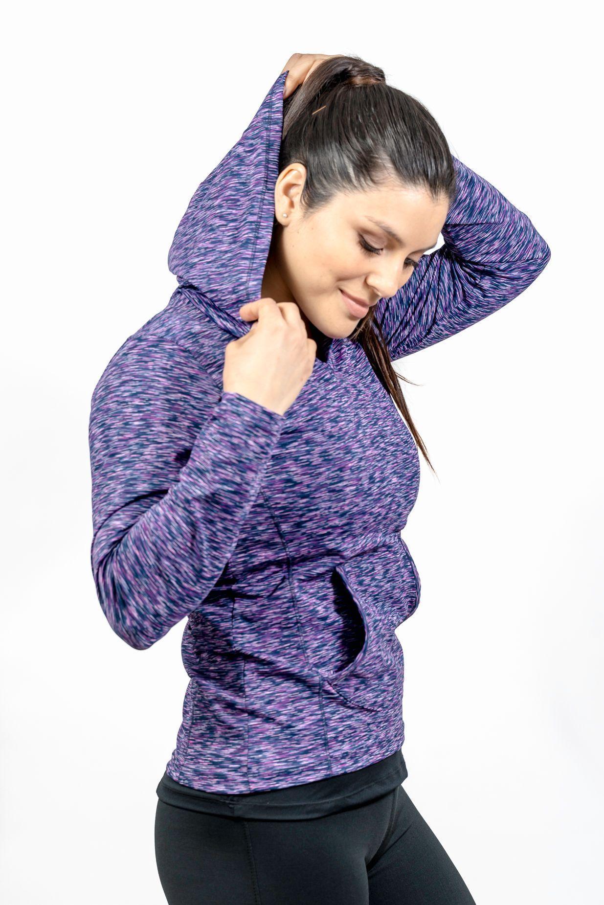 Poleron deportivo morado-1