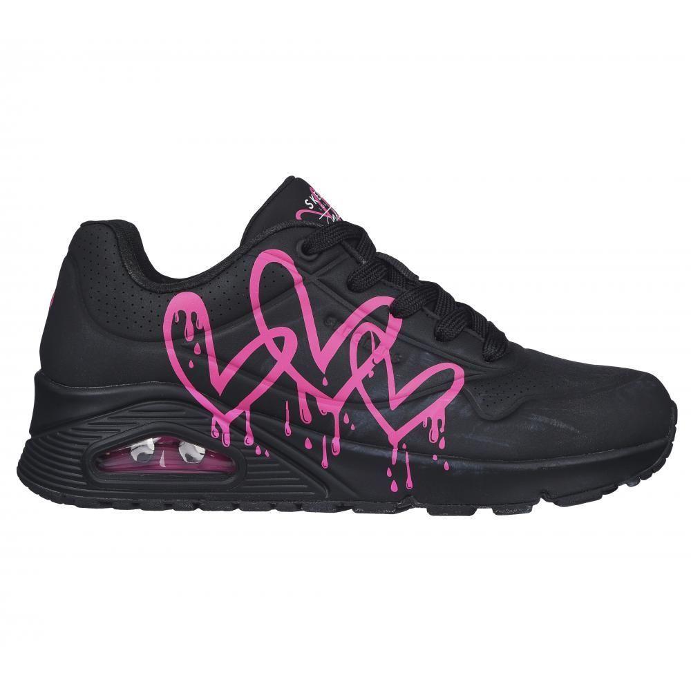 Zapatilla Mujer Uno Negro Skechers-4