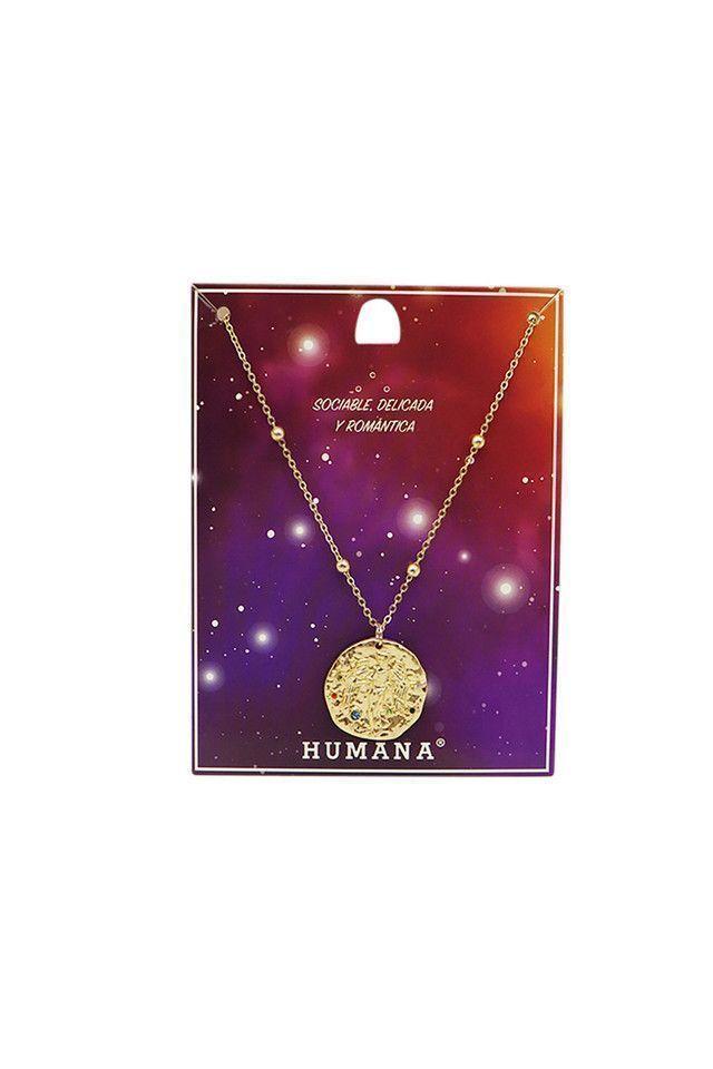 Collar Corto Dorado Zodiac Virgo Humana-0