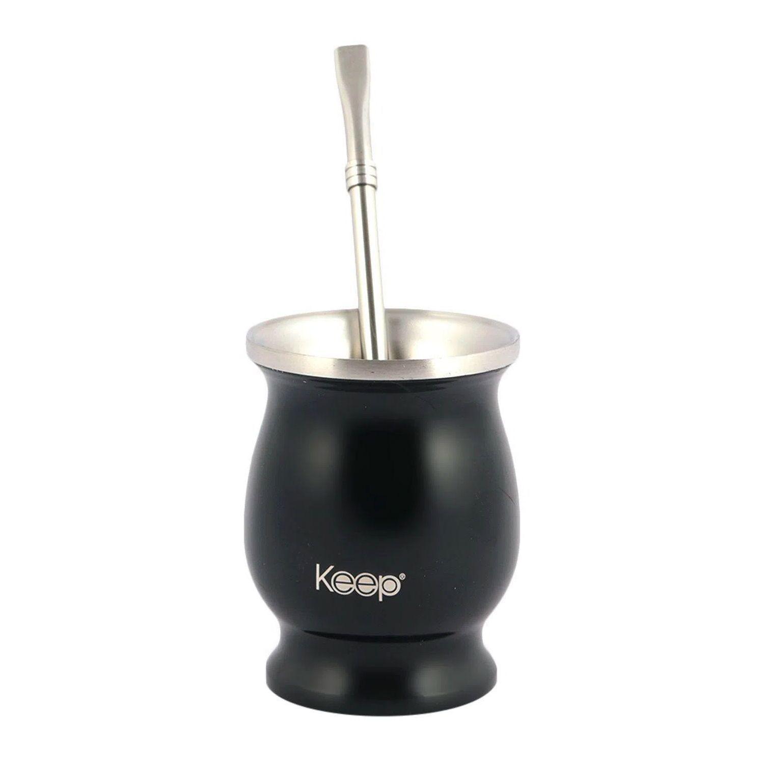 Mate Con Bombilla Clásico 200 ml Celeste / Amarillo - Keep-4