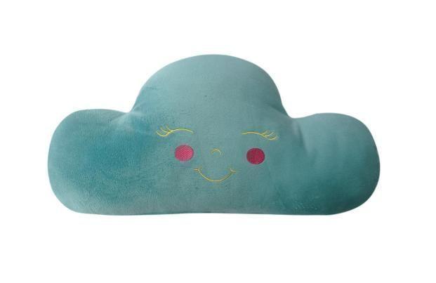 Cojin Nube Bordada Turquesa Bebe-0