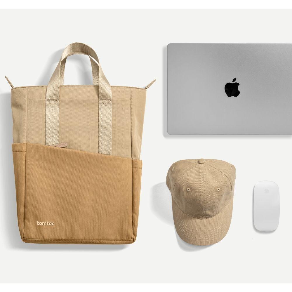 Tomtoc Mochila Slash para Notebook /Macbook Pro de 14" - 12L - Marrón-5