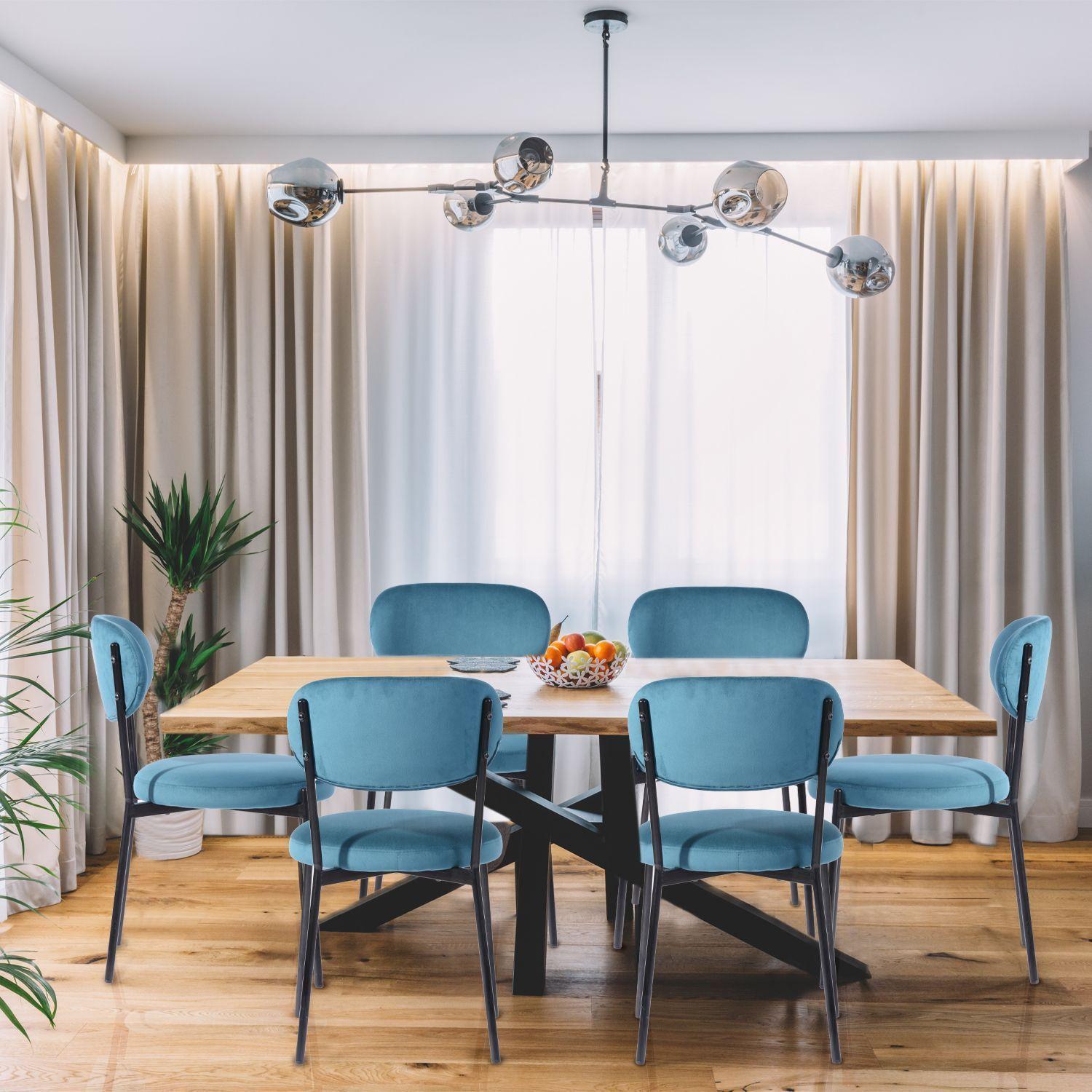 Pack 2 Sillas de Comedor Blues Azul-5