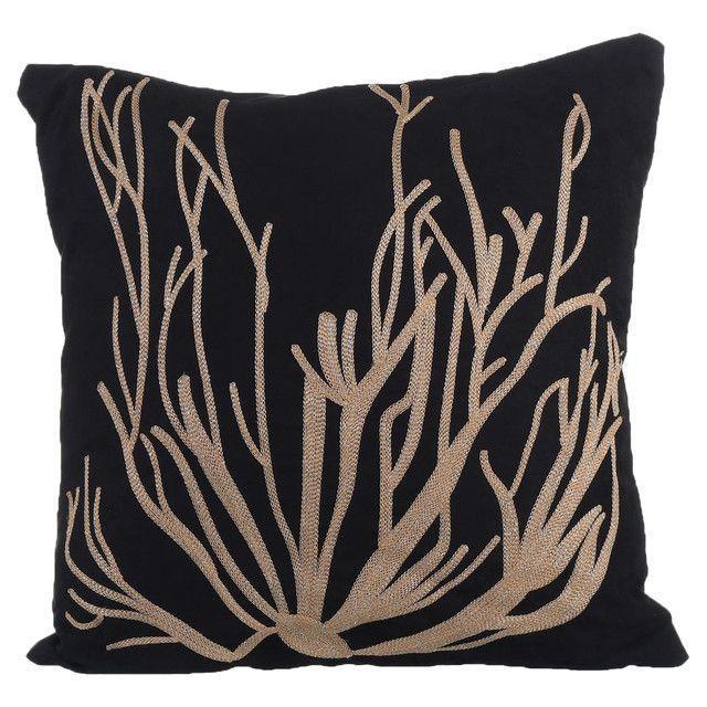 Cojín Decorativo Coral Negro-0