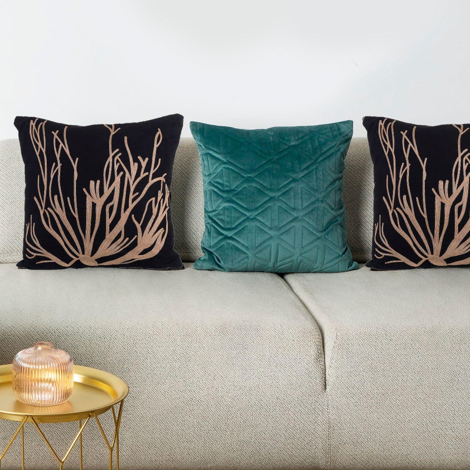 Cojín Decorativo Coral Negro-4