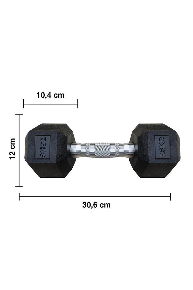 Mancuerna Hexagonal 7,5 Kg Negro-1