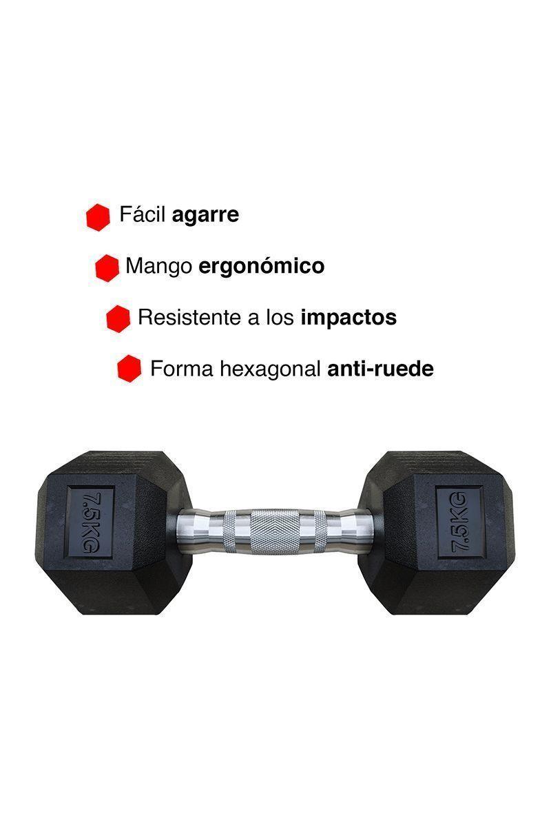 Mancuerna Hexagonal 7,5 Kg Negro-3