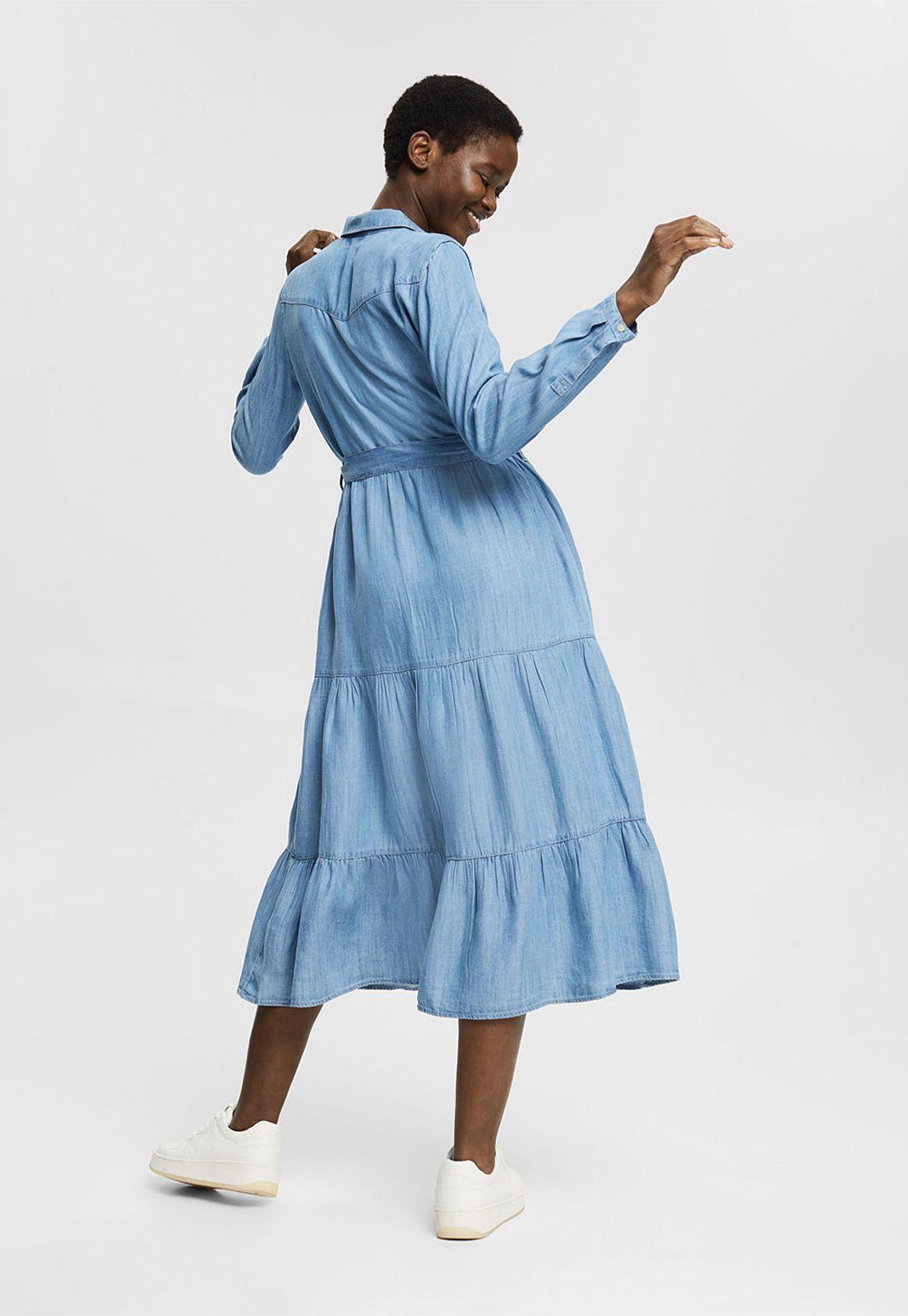 Vestido Con Acabado Jeans Esprit-1