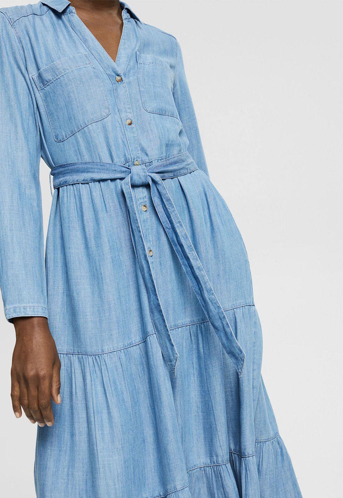 Vestido Con Acabado Jeans Esprit-2