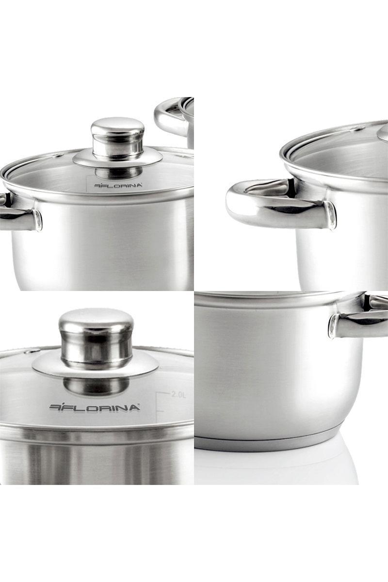 Batería Cocina 8 Piezas Acero Inoxidable Gris-4