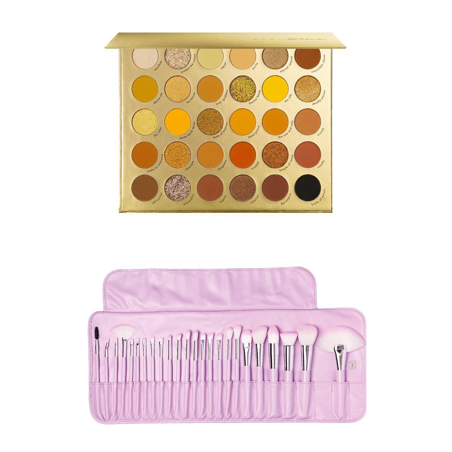 Set Paleta de Sombras Cleo Queen Kara Beauty + Set de 24 Brochas Marshmallow Beauty Creations-0