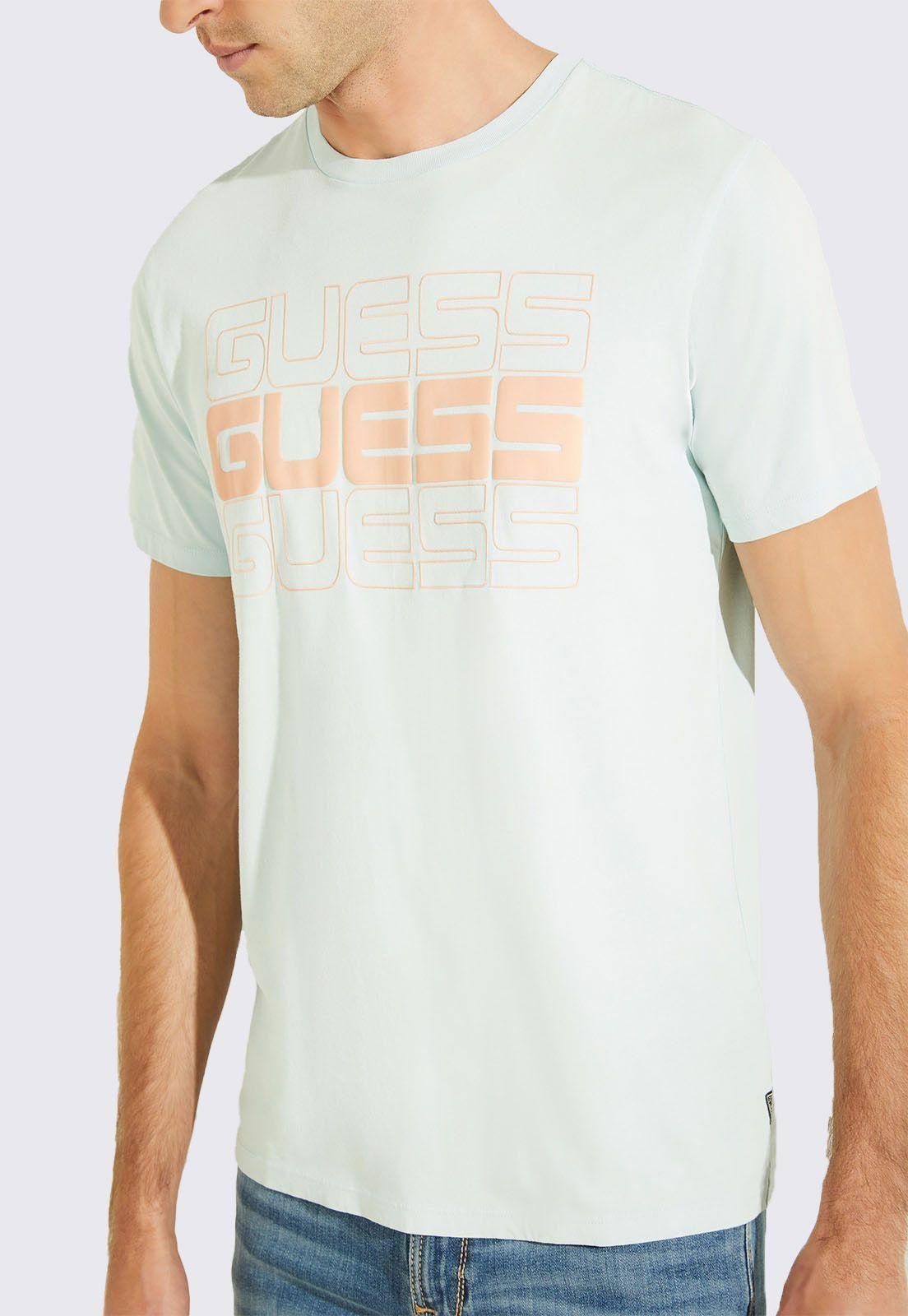 Polera Guess Ss Stacked Logo Tee-2