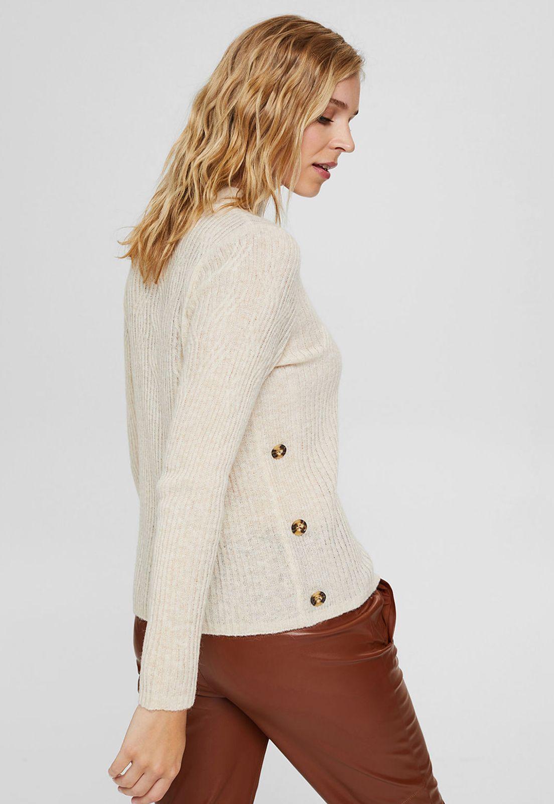 Sweater Con Diseño Trenzado Esprit Azul oscuro-1