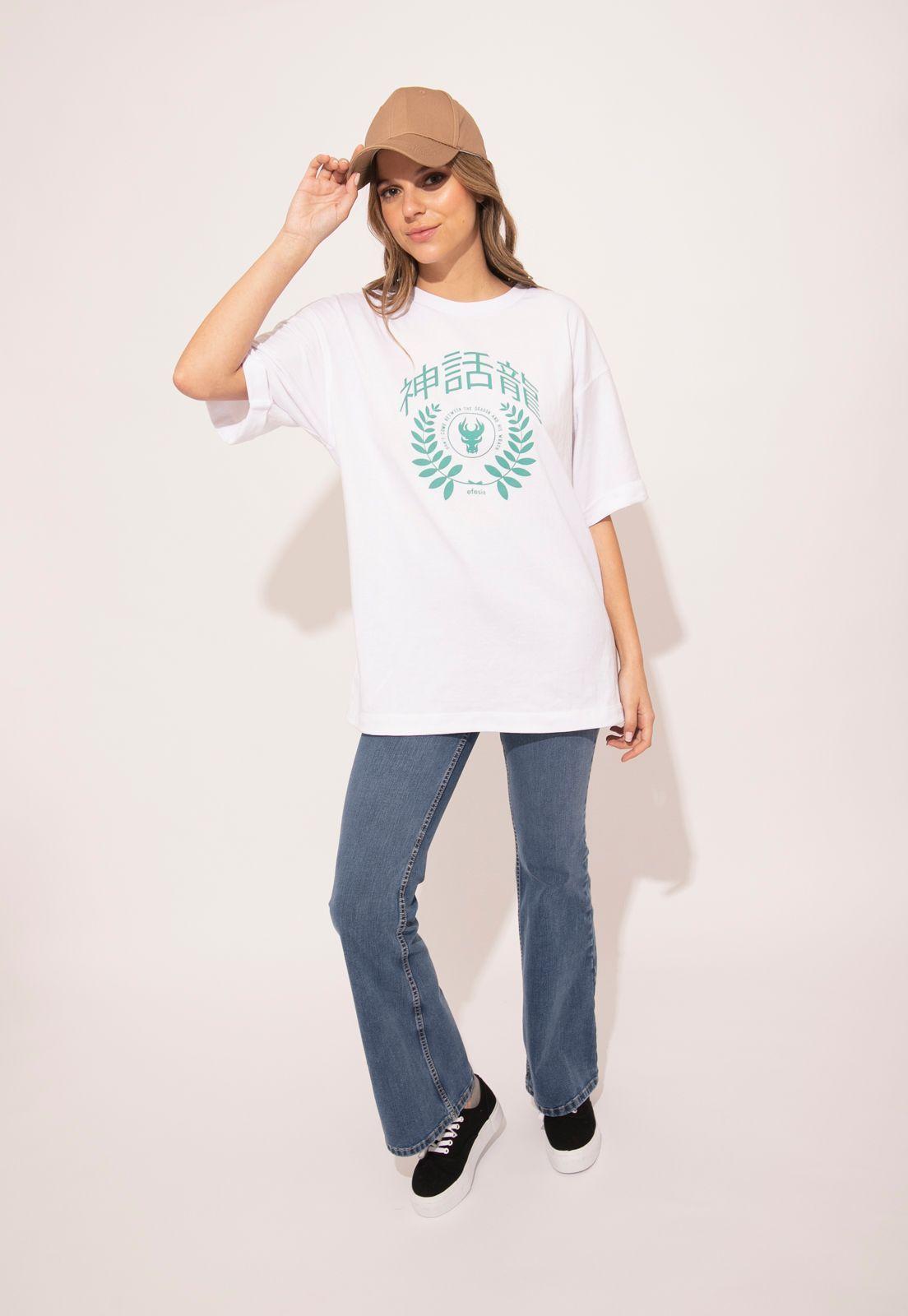 Polera Suecia Oversize Roll Up Manga Blanco Efesis-3