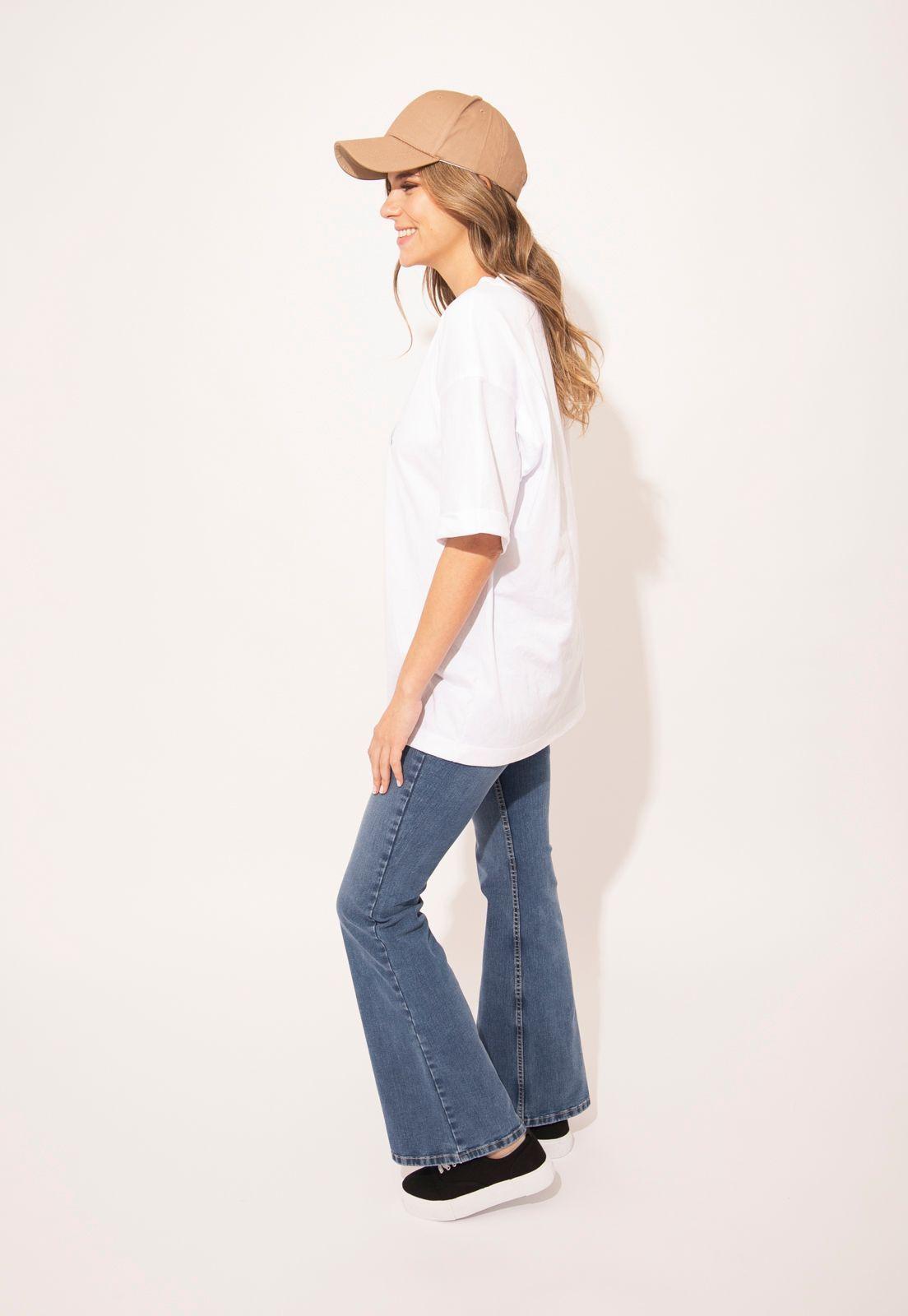 Polera Suecia Oversize Roll Up Manga Blanco Efesis-2