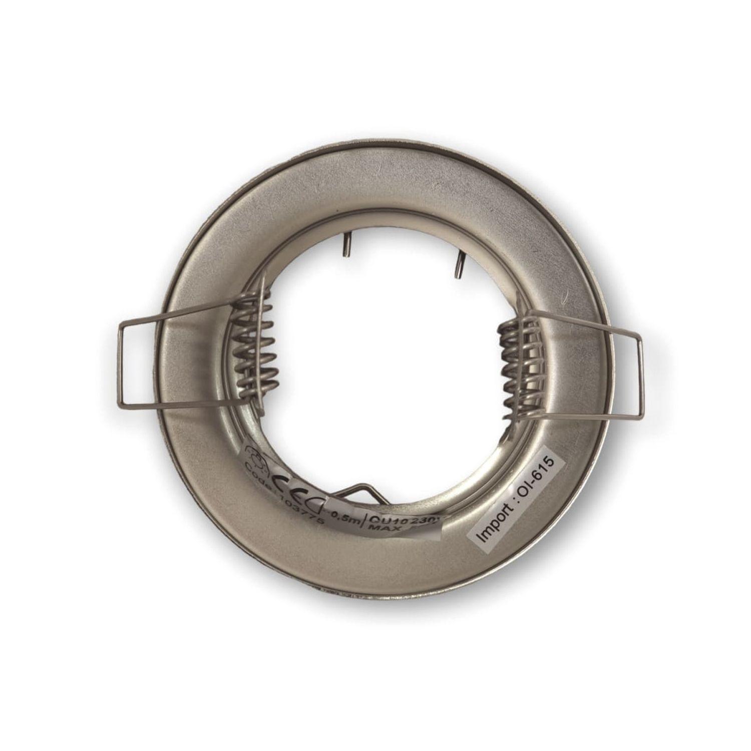 Pack 10 Focos LED Embutido Fijo Porta GU-10 Livorno MR16 Nickel-4