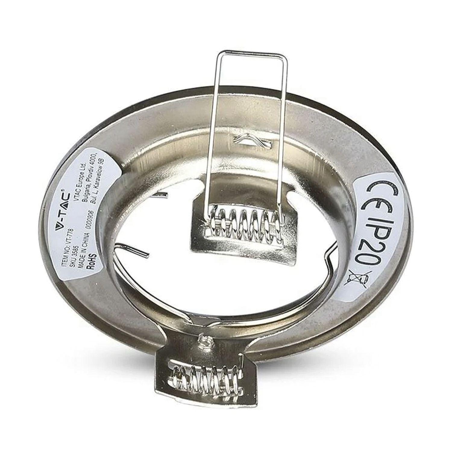 Pack 10 Focos LED Embutido Fijo Porta GU-10 Livorno MR16 Nickel-8