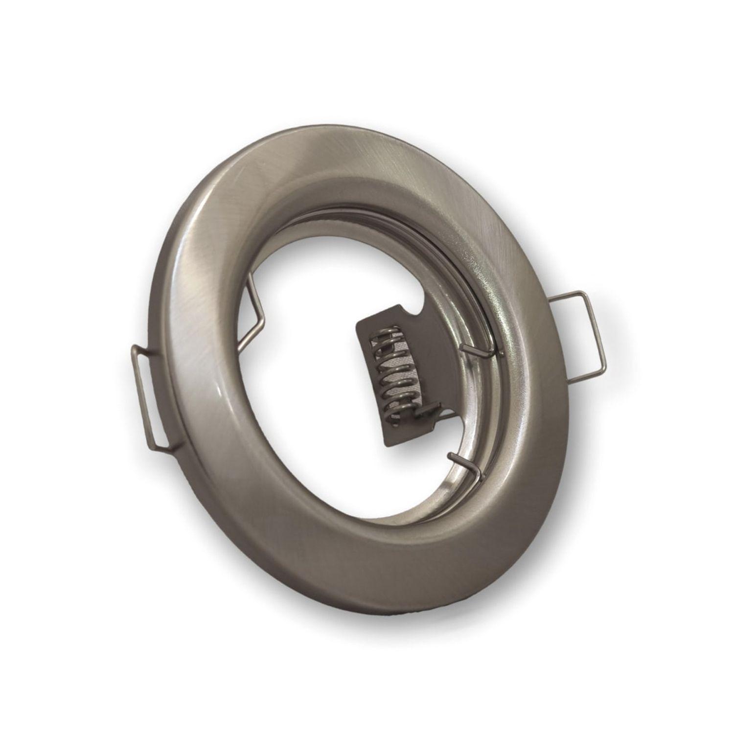 Pack 10 Focos LED Embutido Fijo Porta GU-10 Livorno MR16 Nickel-2