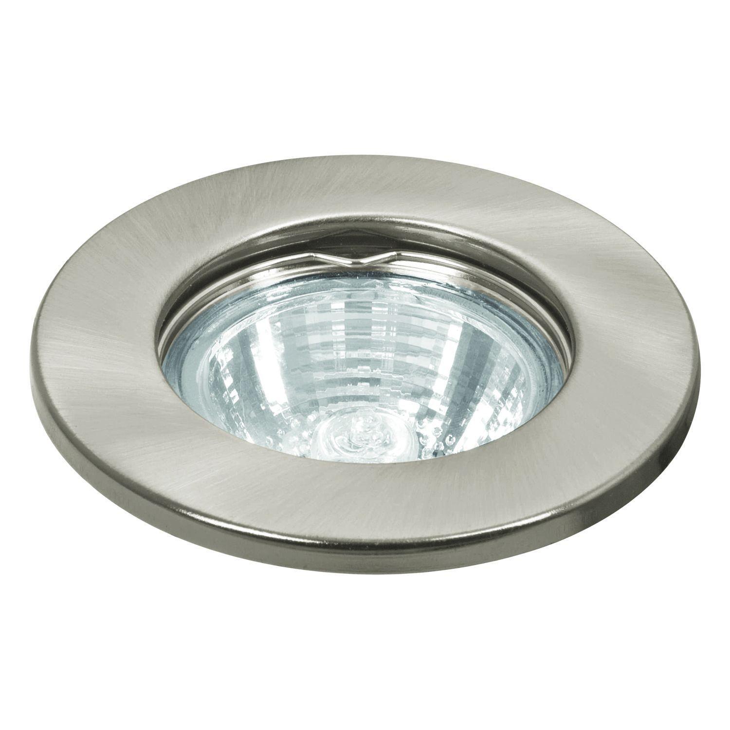 Pack 10 Focos LED Embutido Fijo Porta GU-10 Livorno MR16 Nickel-1