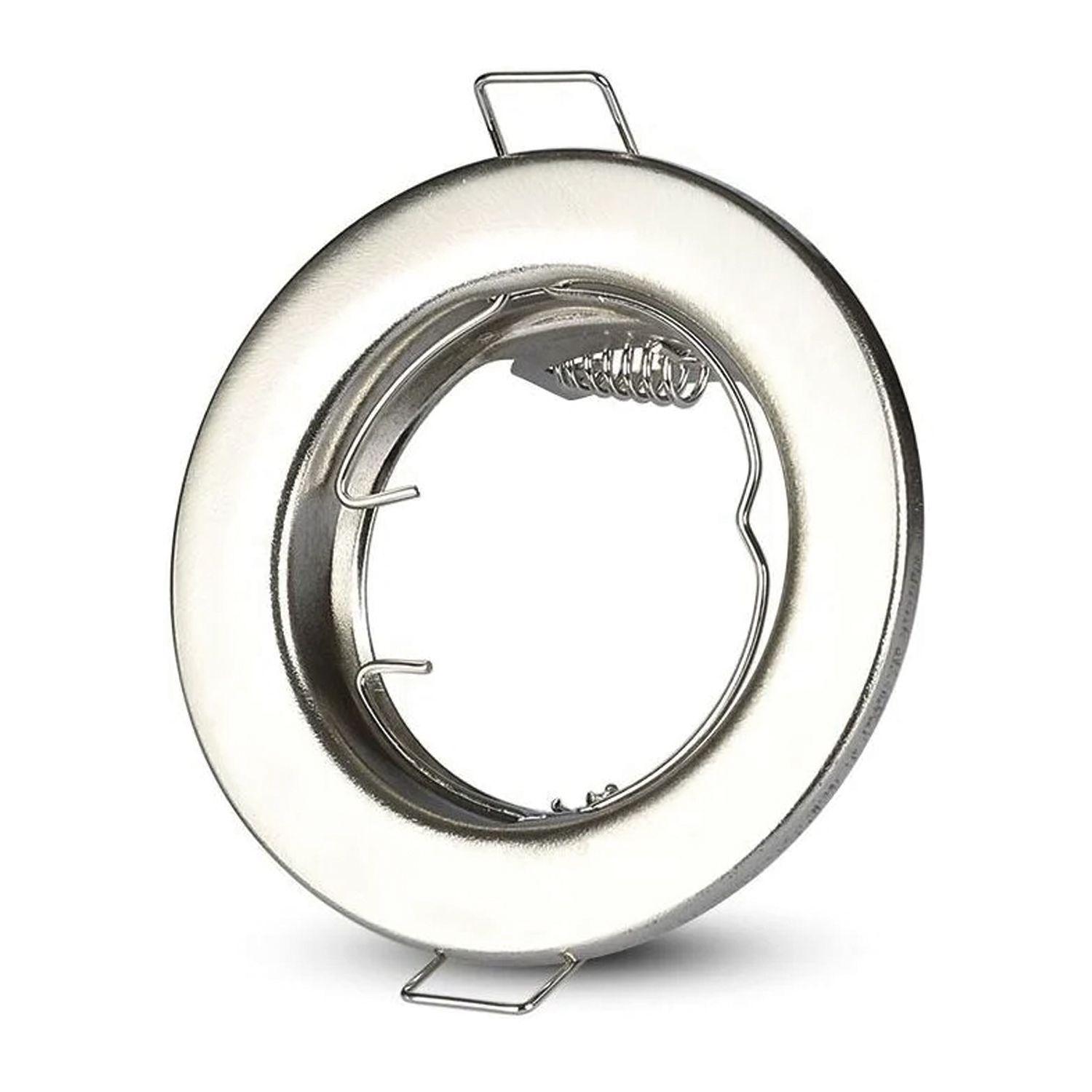 Pack 10 Focos LED Embutido Fijo Porta GU-10 Livorno MR16 Nickel-9